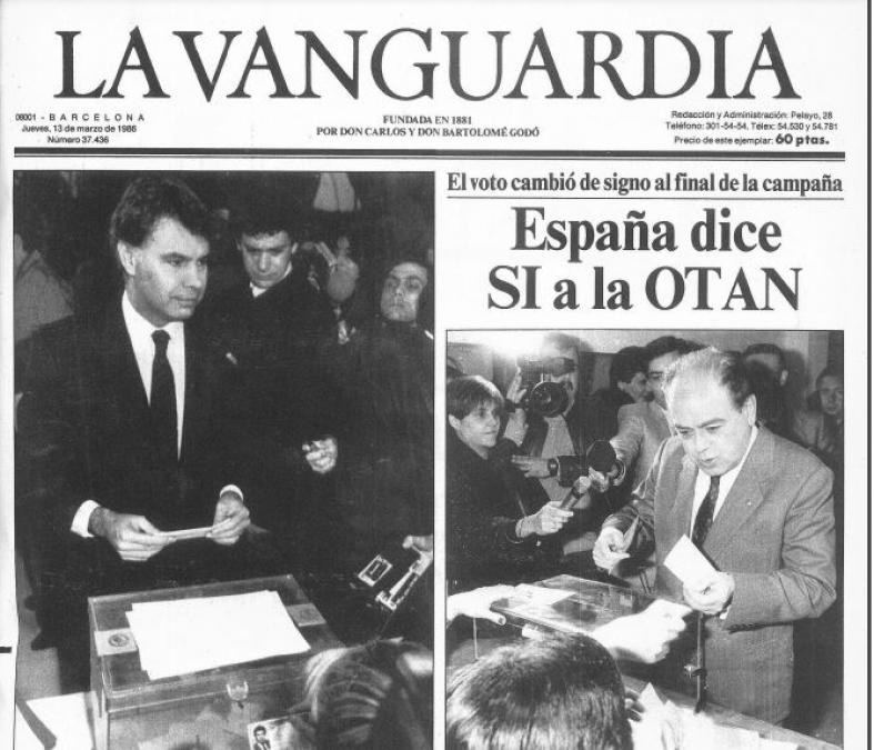 QuasiDixit's tweet photo. Hoy se conmemora el 28 aniversario del referéndum que ratificaba la permanencia de España en la OTAN.
El PSOE, inicialmente en contra allá por 1982 cuando la infumable UCD encadenó nuestro destino al de USA, viró a favor del Sí, bajo 3 premisas que traicionaría después.
Hilo⬇️ https://t.co/ua41vCiyeM