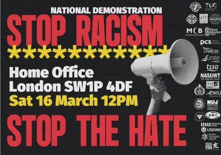 corbyn_project's tweet photo. We are proudly supporting the #StopRacism #StopTheHate national demonstration alongside numerous trade unions and campaigning organisations this Saturday 16 March.

Join us outside the Home Office at 12PM 👇 https://t.co/AU77SyxHLq