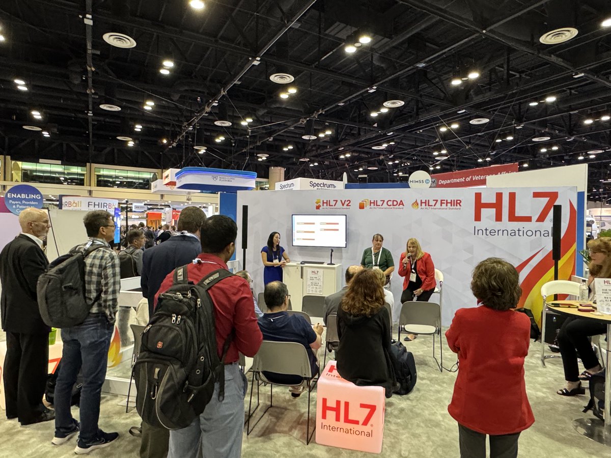#HL7 #FHIR Accelerators #CodeX and #DaVinci joint session on advancing #interoperability to improve cancer care and reduce burden. Happening now at #HIMSS24 in booth 3760! 
More to come this afternoon ➡️ hubs.ly/Q02p9rjt0