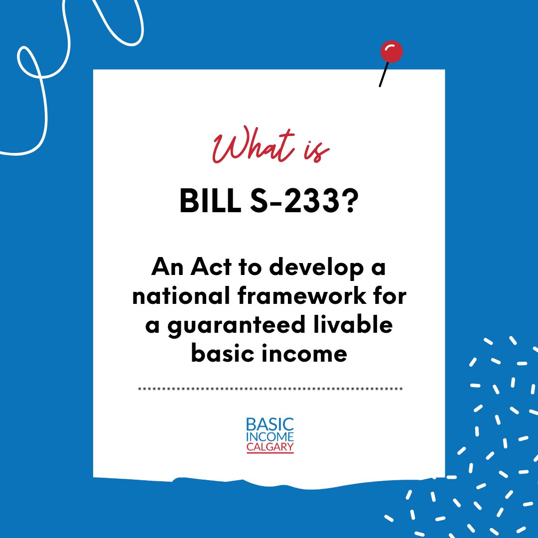 Bill S-233 is groundbreaking legislation that aims to provide all Canadians over 17 with access to a dignified and healthy life through a guaranteed income. 🔗 Ask Senators to send Bill S-233 to the House today at ubiworks.ca/guaranteed-liv… #basicincome #basicincomecalgary