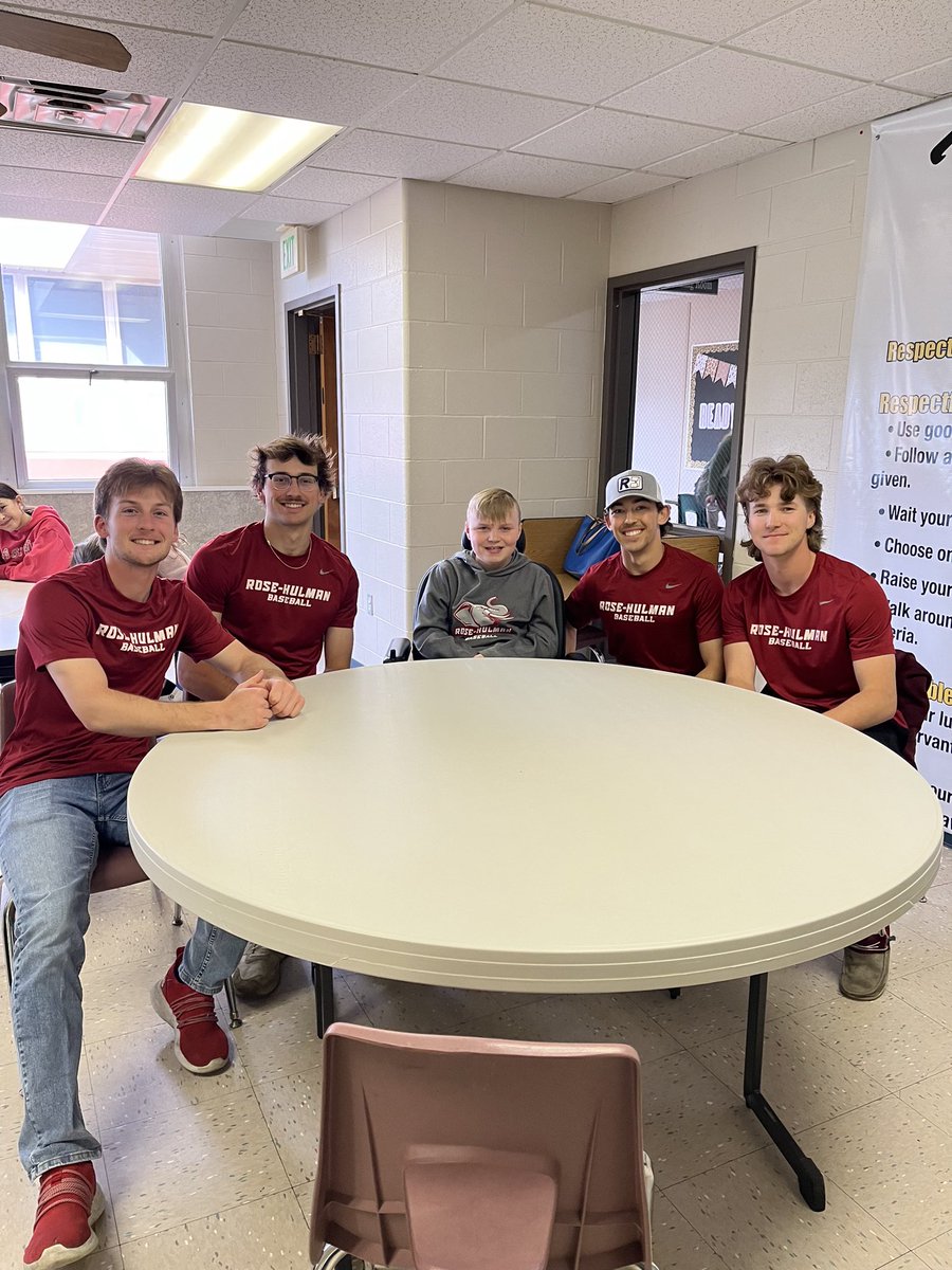 Join us in wishing Happy Birthday to our teammate Daniel!! Several of our guys joined him for lunch today at his school. 🎉🎉🎂 <a href="/GoTeamIMPACT/">Team IMPACT</a> <a href="/d3baseball/">D3baseball</a>