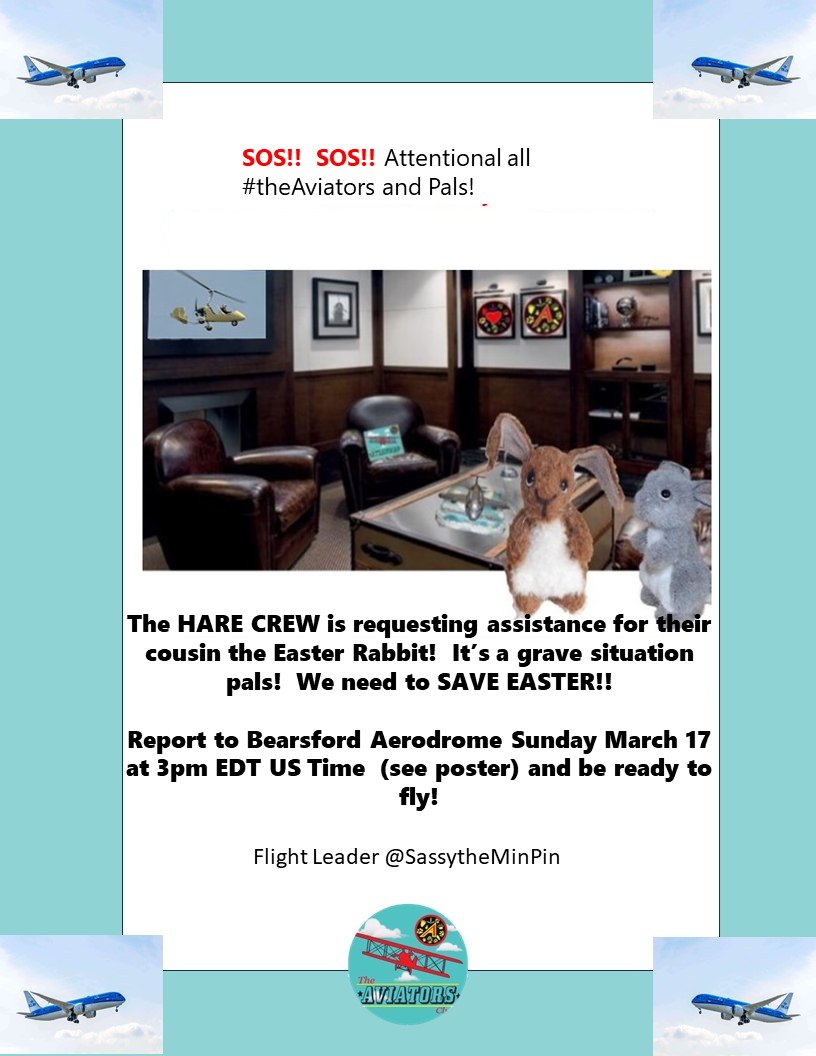 Have you heard? The Easter Bunny needs #theAviators! See you Sunday!