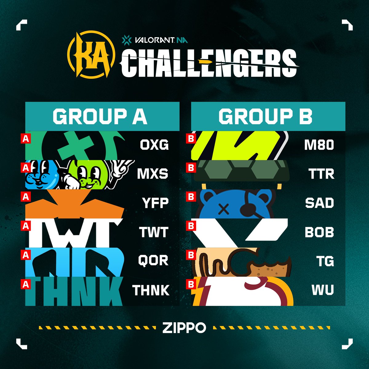 THE STAGE IS SET!! Introducing the electrifying Groups for #ChallengersNA League - Stage 1 ⤵