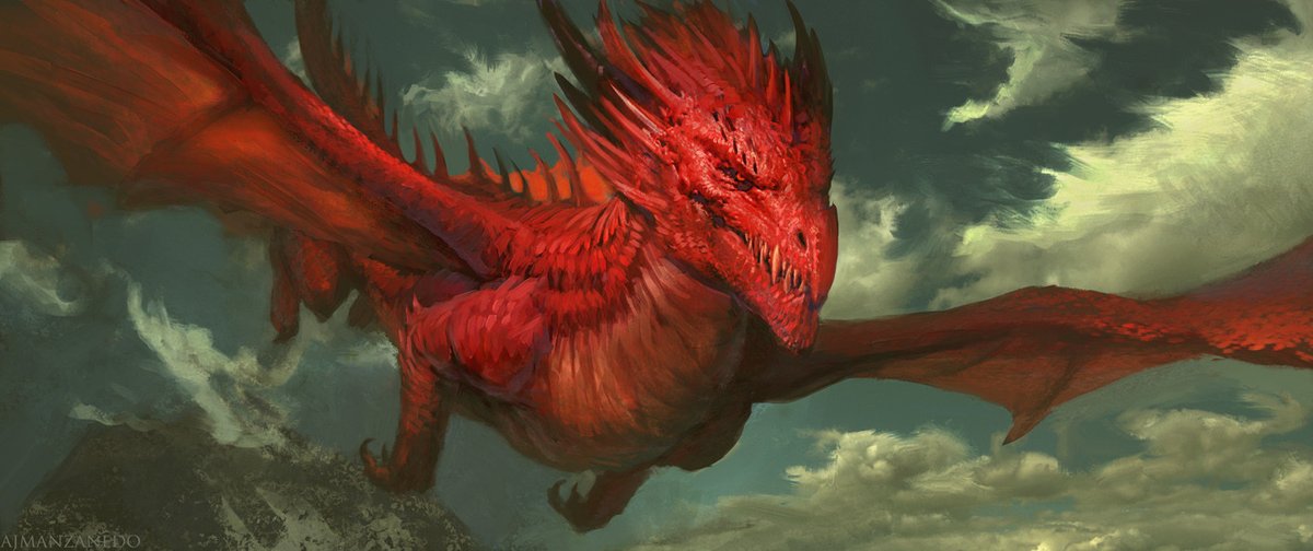 Here's a old work. Red dragon