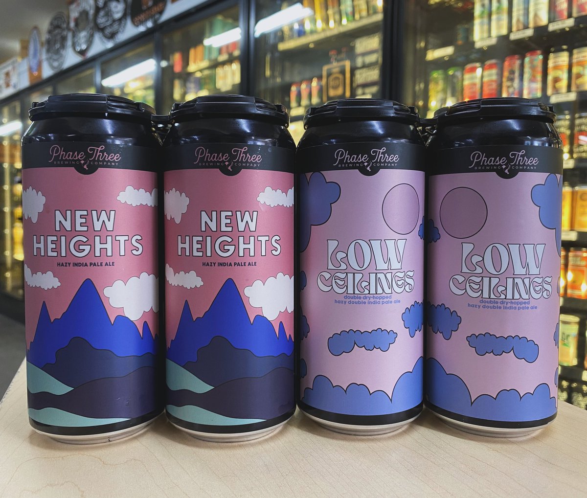 New Heights- Hazy IPA🏔️☁️
Low Ceilings- DDH Hazu Double IPA

@PhaseThreeBrew 

#newbeer #goodbeer #beergoals #craftbeer #beervibes #beeroclock #phasethreebrewing