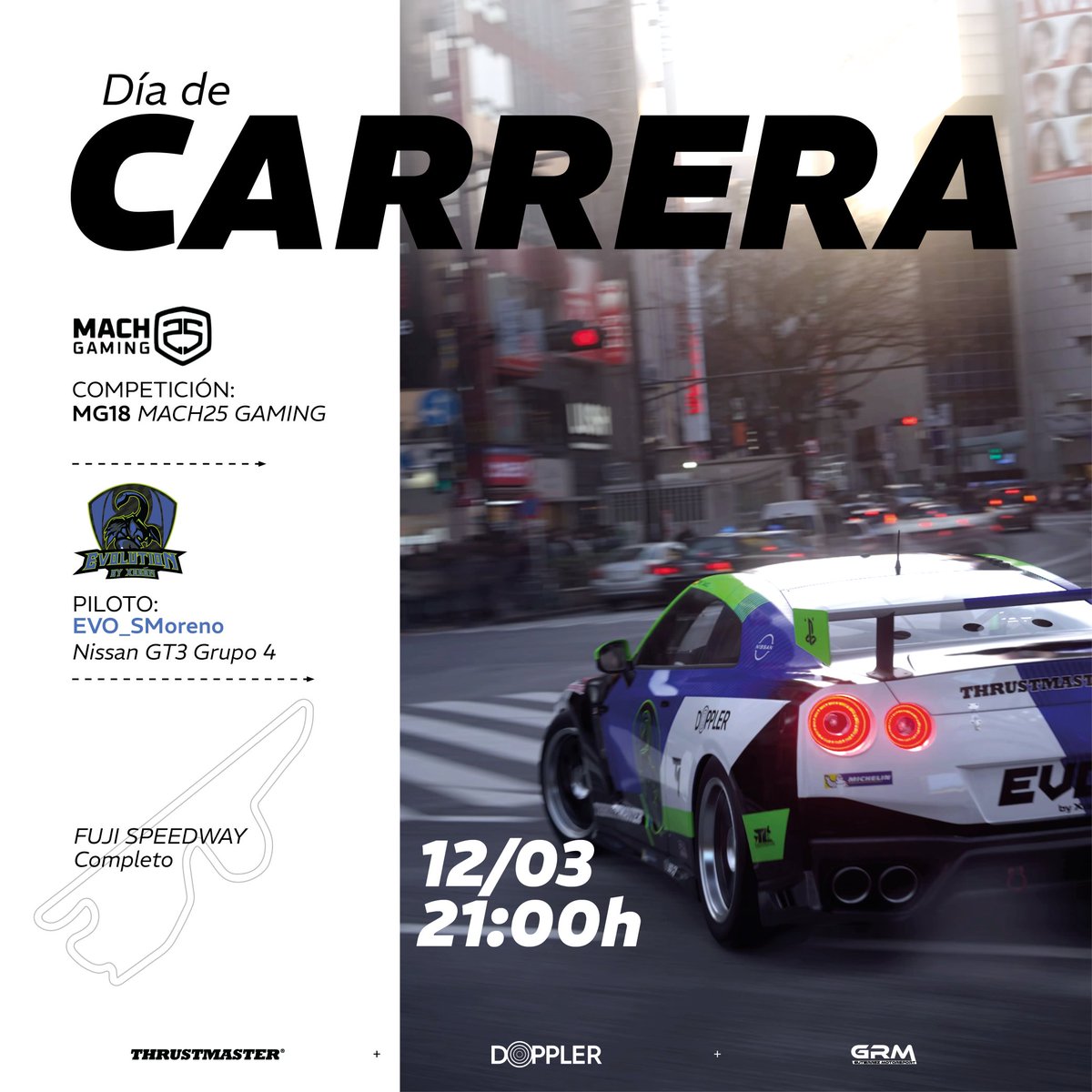 EVObyXogon's tweet image. 🏁🏎️🏁🏆
Día de Carrera
Hoy toca  la 4⁰ jornada de la MG18 CUP de  @18ManuGonzalez

Toda la suerte para nuestro joven y talentoso piloto  @EVO_SMoreno, hay que intentan puntuar lo máximo para no perder comba.

No os lo perdáis!!!

📽️ Enlace carrera:
youtube.com/@MACH25gaming