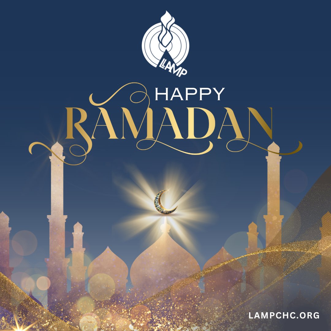On behalf of LAMP CHC, we wish a Happy Ramadan to all who are observing!

During this sacred month of devoted prayer, fasting, community, &amp; reflection, may you &amp; your loved ones
be filled with divine joy, peace, &amp; countless blessings. Ramadan Mubarak! #lampchc #ramadan