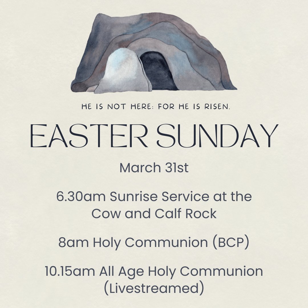 Please join us at our #Easter services too! Details are below and also available on our website at allsaintsilkley.org/Easter. We hope to welcome lots of you over the next few weeks! #allsaints #ilkley #palmsunday #maundythursday #goodfriday #eastersunday (2/2)