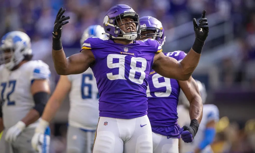 Free agent EDGE rusher DJ Wonnum is scheduled to visit Panthers tomorrow and Bears on Thursday ahead of free agency decision, per source. Wonnum is coming off a 8-sack year with Minnesota Vikings last season.