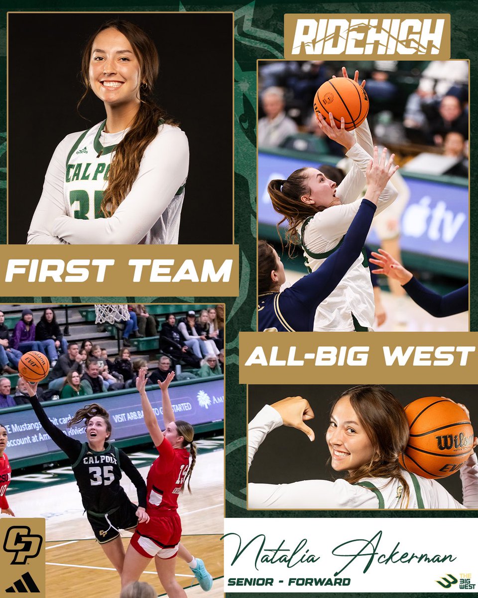 CalPolyWBB's tweet photo. We're not surprised...she's earned this with her play all season!

HUGE congrats to Natalia Ackerman on being named First Team All-Big West AND Big West All-Defensive Team!! 👏💪

#RideHigh https://t.co/ECTTWzKjDK