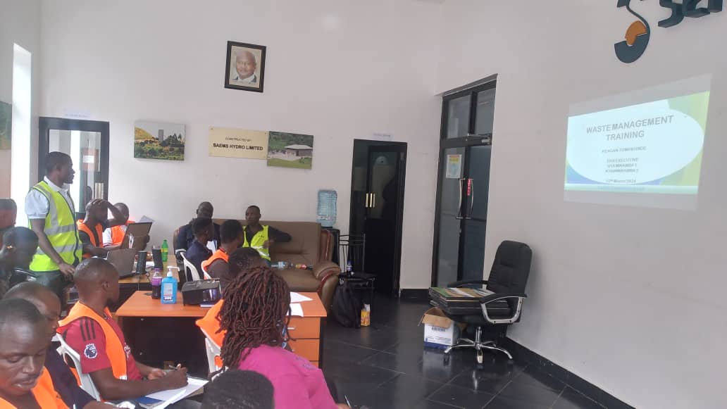 Training, training and training! Today at Nyamwamba HP projects in Kasese training staff on waste mgt, at the end of the day, we agreed prevention is the best way to manage waste of any sort. And waste lies in the hands of the beholder. Someone's trash is someone's treasure