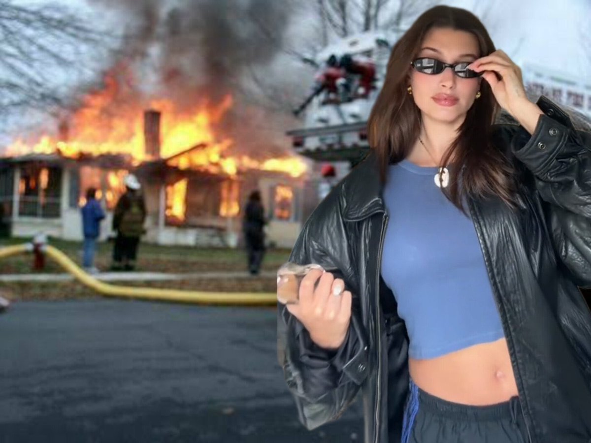 Hailey Bieber waking up everyday after sleeping next to Justin to put on her Rhode glazing milk, lip tints, and blush, wear a cute outfit, get a coffee, and live her life while people continue to talk about her.