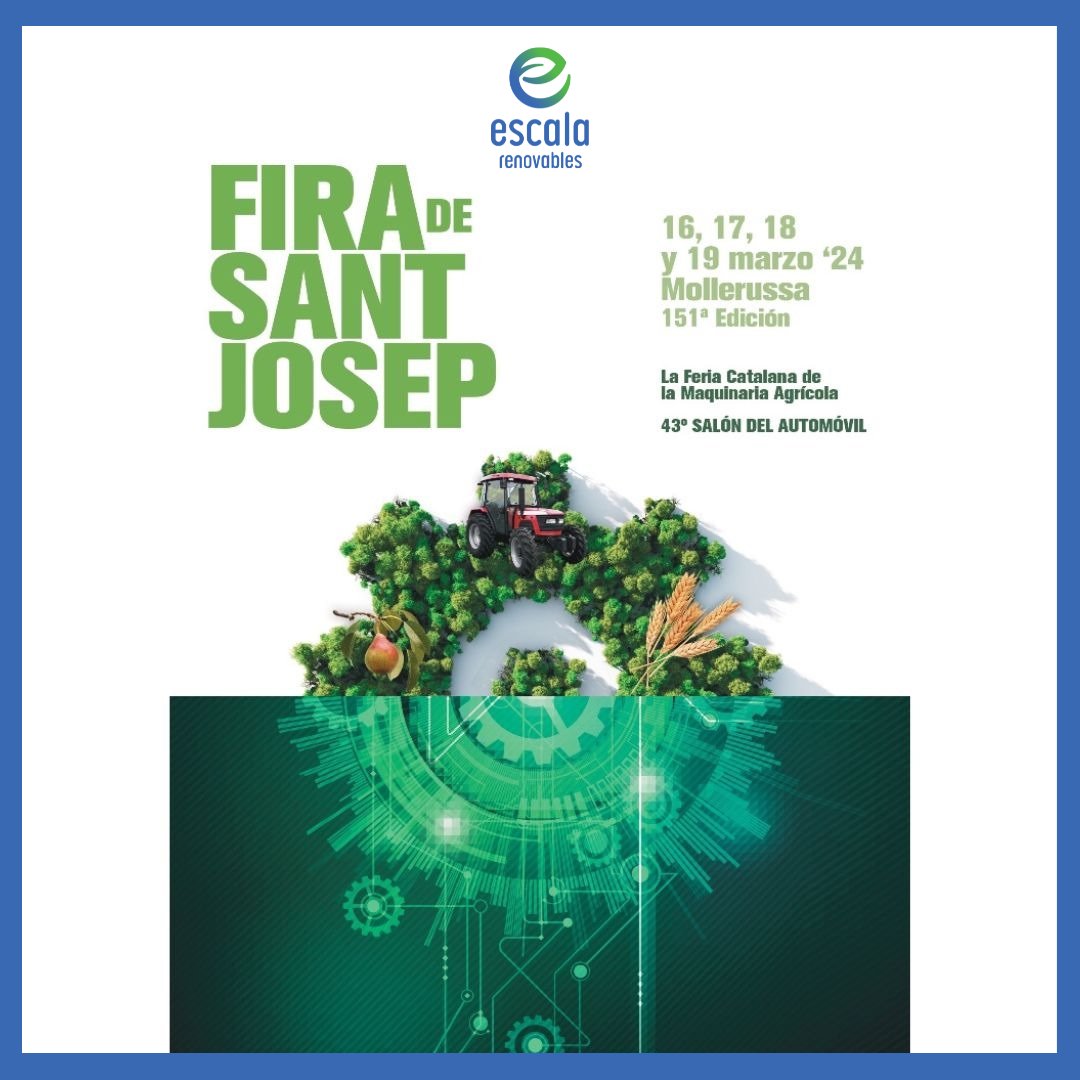 Descobreix les últimes innovacions en energia renovable amb Escala Renovables a la Fira de Sant Josep a Mollerussa! 

Ens trobaràs al Pavelló B, stand nº 18 del 16 al 19 de març. Vine a conèixer-nos i explora les nostres solucions sostenibles per al teu futur. T'esperem!🙌