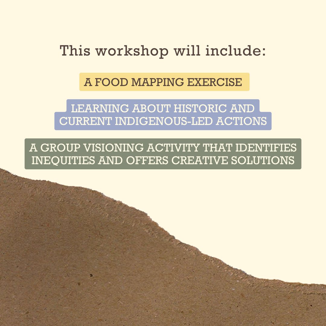 Join us as we imagine a food system for all! We'll go through a mapping exercise, learn about Indigenous-led food actions & come together for a visioning activity identifying current inequities & creative solutions. 📍 601 Christie St, 5:30-7PM 📧 hilda@thestop.org to register