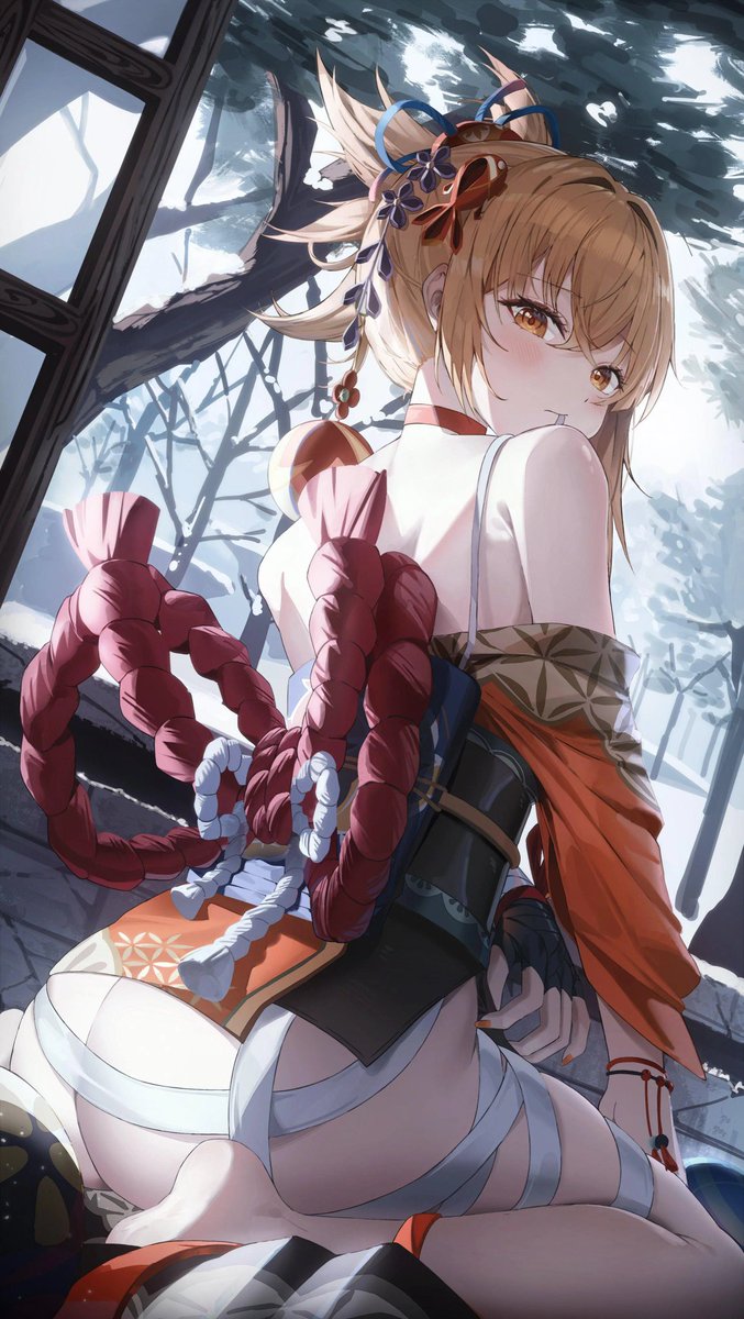 "As cute as my attire may be, it's not exactly ideal for such weather... these bandages sure aren't helping, hehe~"

"Sooo! Would you care to help me change?~"
#LewdRP #SexRP #GenshinRP #Hentai #OpenDM #NSFW