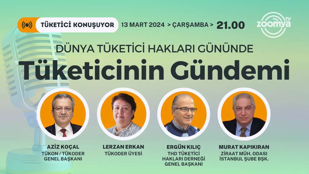 Tüketici hakları konusunda toplumsal bir bilincin geliştiği açık. Ancak halen epey yolumuz olduğu da. Tüketicinin gündemini konuşuyoruz. 
#tuketicikonusuyor #tüketicikonuşuyor #zoomyatv #tüketici #tüketicihakları #dünyatüketicihaklarıgünü #tüketiciyikorumahaftası