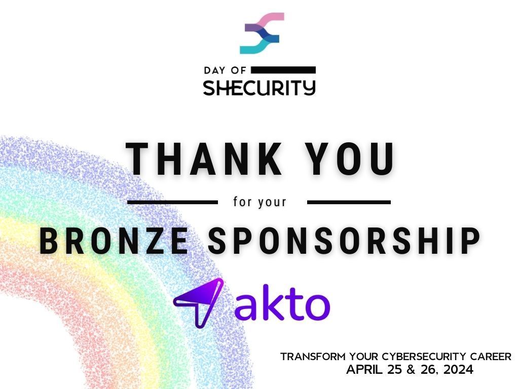 Thank you Akto for sponsoring Day of Shecurity! Your support is crucial for our event's success, allowing us to keep it free and inclusive for all. Stay tuned for updates! 

#dayofshecurity #april2024 #conference #sponsorship #cybersecurity #womenincybersecurity #genderdiversity