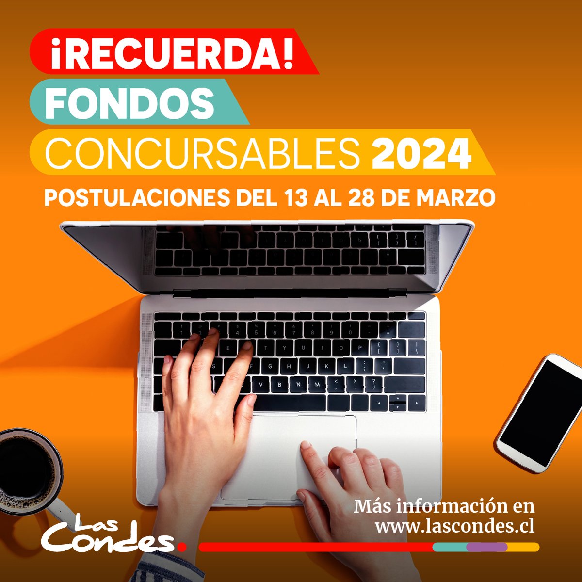 ¡FONDOS CONCURSABLES 2024 💻! Recuerda postular del 13 al 28 de marzo. Tenemos fondos para proyectos deportivos, salud, medioambiente, cultura, adulto mayor y muchas categorías más 🙌

Más información lascondes.cl