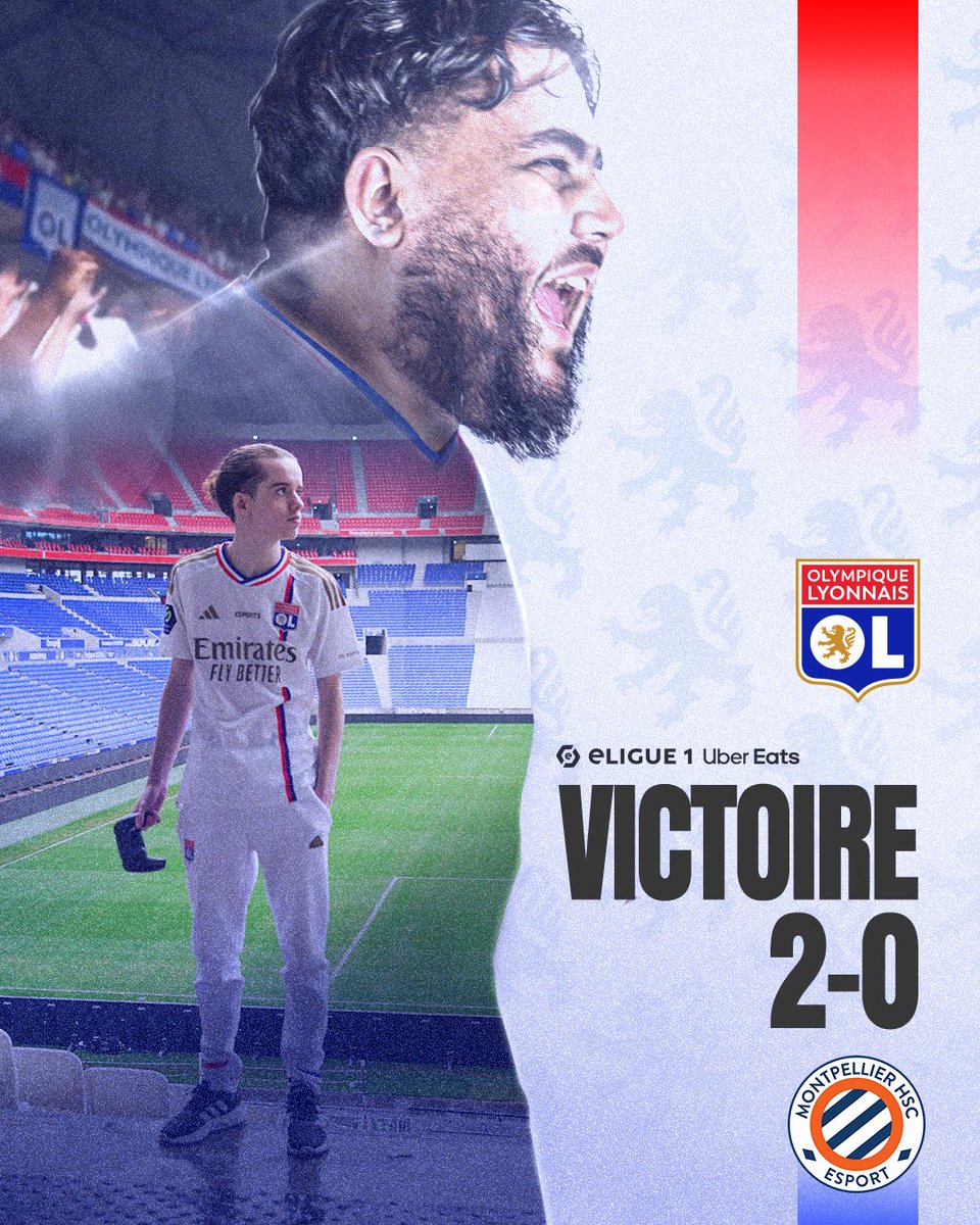 Victoire Lyonnaise ce soir en #eLigue1UberEats🔴🔵 Nos joueurs rapportent les trois points ! Bravo @KeturDylo et @LucasLekhal 🔥