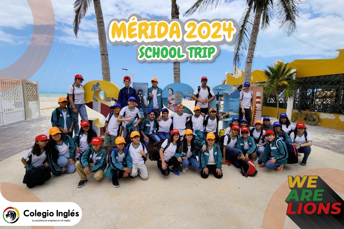 Colingles's tweet photo. #EnglishFamily! We arrived to Merida for our 2024 School trip for 6th and 9th graders. We are sure they will have a great time!

#WeAreLions 🦁 #KeepRoaring #EnglishFamily #Knotion #ADS #Apple https://t.co/sErlYPrhzM