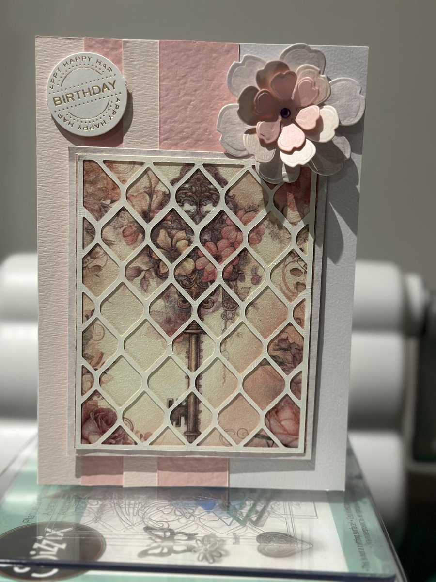 Another evening at the craft table. New craft toys to play with, & quite impressed with this one. 
#NationalCraftMonth #littlehobby #creativity #papercraft #cardmaking #createandcraft #sizzix #bigshot