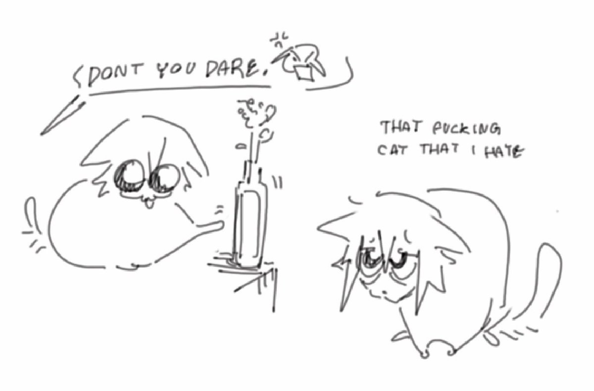 when I don't know what to draw I'll draw kitty crona 