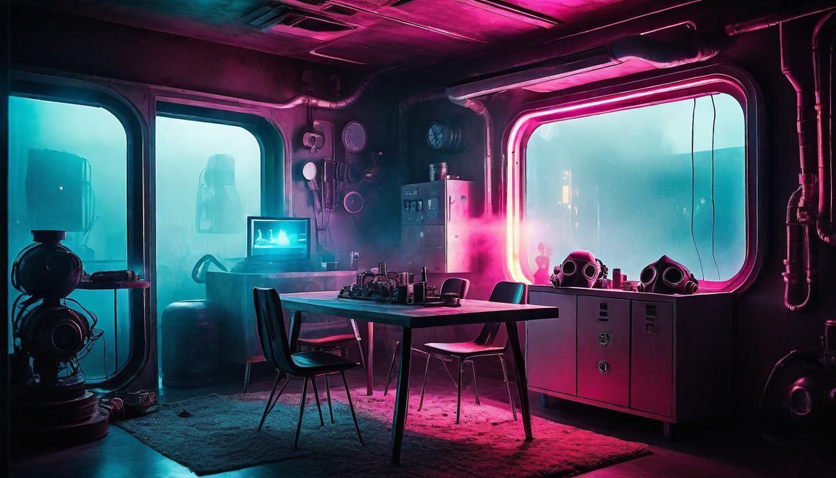 AgedBeyondDecay's tweet photo. Compact Comforts in a Neon Haze 12 - https://t.co/qSJP9c4OB6
#photography #compacthouse #neonlights #dystopianfuture #pollution
@NightCafeStudio #AIGeneratedArt #ArtByAI #AIArt #ArtificialIntelligenceArt #GenerativeArt #MachineLearningArt #DataDrivenArt https://t.co/LdVdlPVpNN