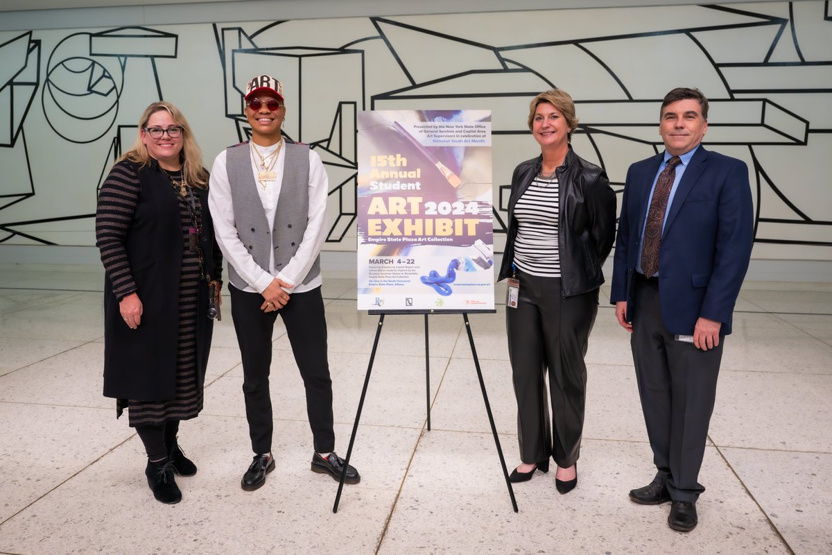 NYS_OGS's tweet photo. Last week, the #CapitalRegion community came together for the opening reception of the Empire State Plaza Art Collection K-8 Student Art Exhibit!

Congratulations to all the young #artists and to @nysARTeach on another eclectic exhibit!

Plan a visit: https://t.co/dTHMA4KLfw https://t.co/BYb4e4WXyv