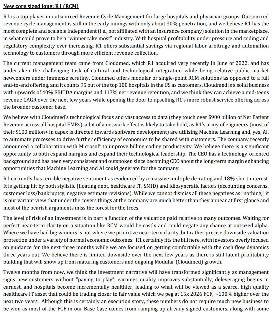 arbritrage86's tweet photo. @CapitalVoss pitch for $RCM suggests a base case price of $21.05. Despite receiving a non-binding offer at $14, the stock is currently trading slightly above that level. 

This could signal the possibility of a price increase or even a bidding war in the near future.

🧵👇🏻👇🏻 https://t.co/cVuQSQKhNn