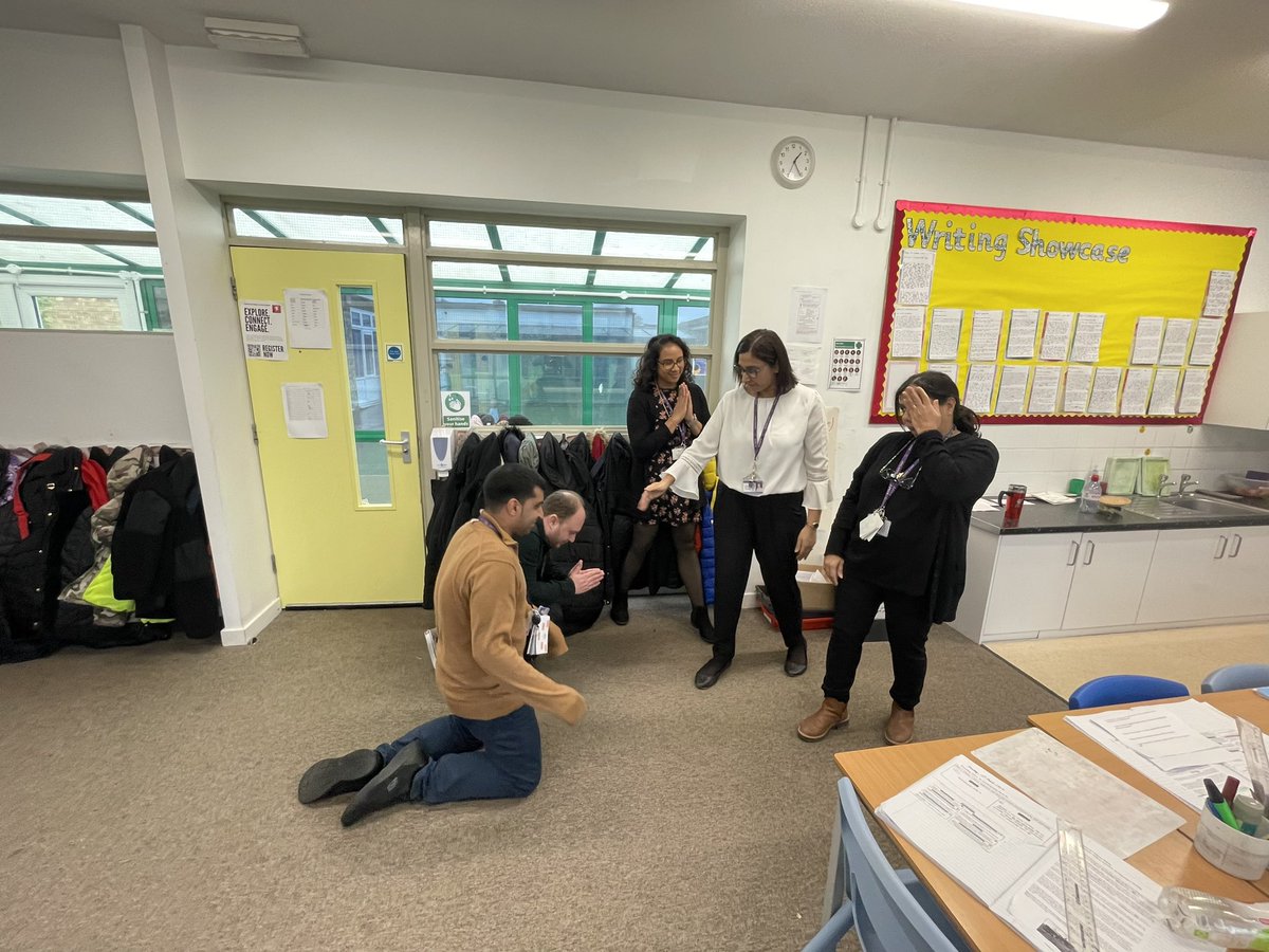 Teachers practising for our upcoming Lord Chaitanya Week, 2 min drama! We have staff who give it their all to serve the children and to bring aspects of the tradition to life regardless of their own beliefs! #avanti #inclusion #love #gratitude