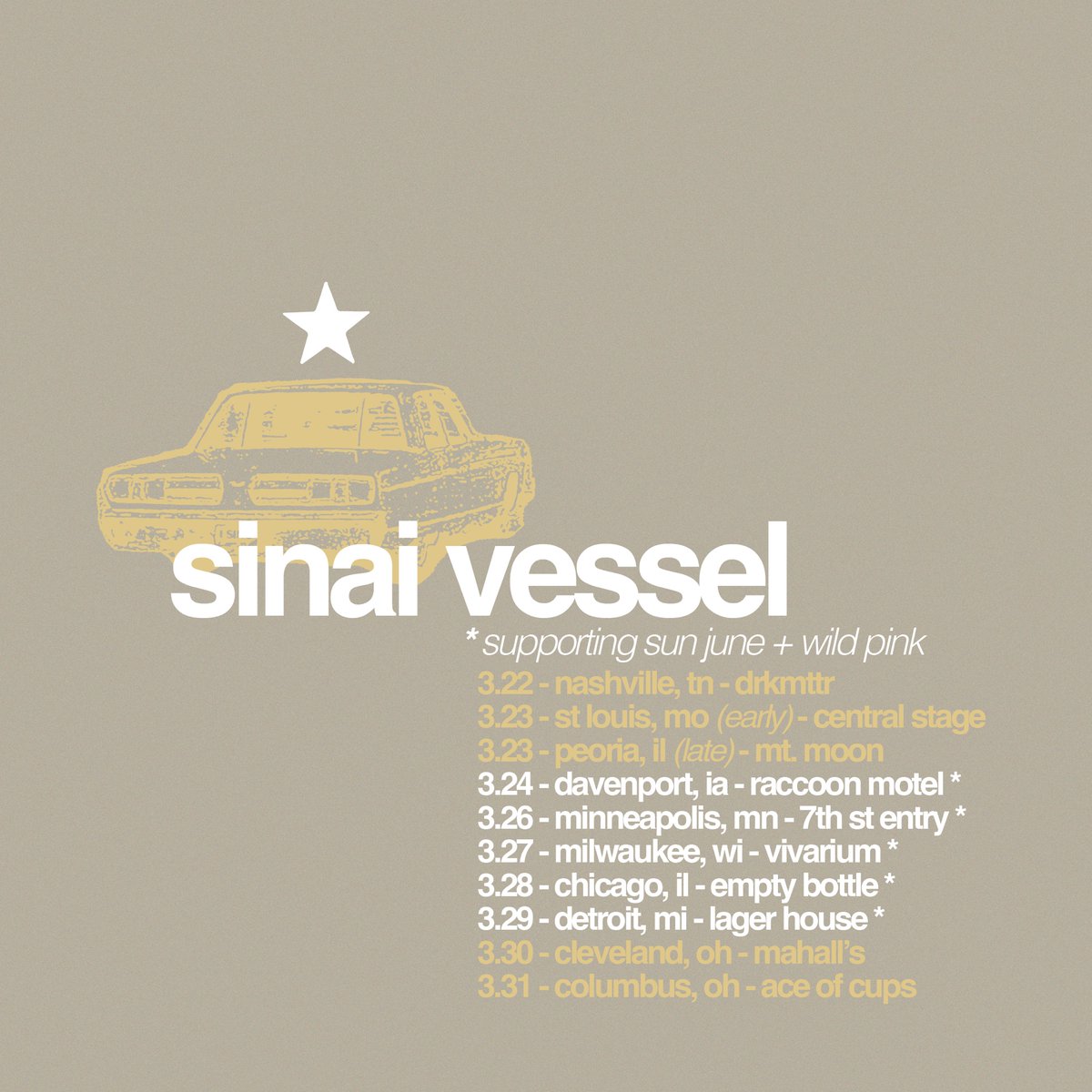 nashville st louis peoria davenport minneapolis milwaukee chicago detroit cleveland columbus stand at attention. we are coming to you tix: linktr.ee/sinaivessel