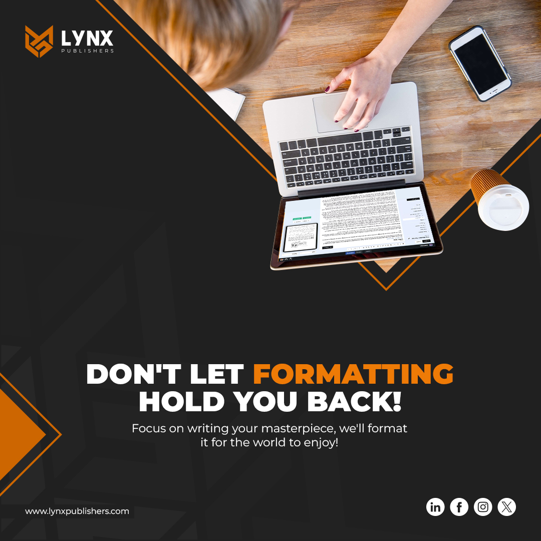 LynxPublishers's tweet image. Forget Formatting Frustration. Focus on Your Story.✨

Visit our website now.
lynxpublishers.com
.
.
.
.
.
#LynxPublishers #FormattingMadeEasy #ManuscriptFormatting #WriteFreely #BookPublishing #writingcommunityofpoets