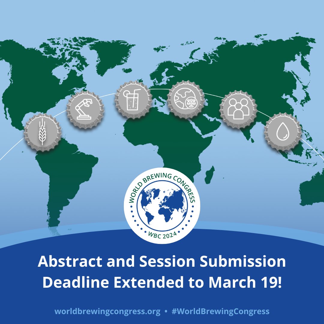 MasterBrewers's tweet image. Attention all brewing researchers! Due to demand, we&apos;re extending abstract and session submissions for one week only! Submit your abstract or session by March 19! 

Submit now: bit.ly/3HI7KSA

#AbstractSubmissions #SessionSubmissions #BrewingScience
