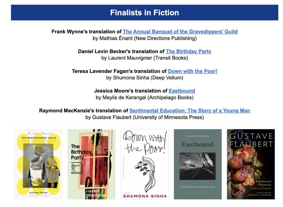 The Finalists for this year's <a href="/FAF_US/">French-American Foundation</a> Translation Prize are official! Congrats to the shortlist! (480 pdfs later, my eyes feel like Dune...)
