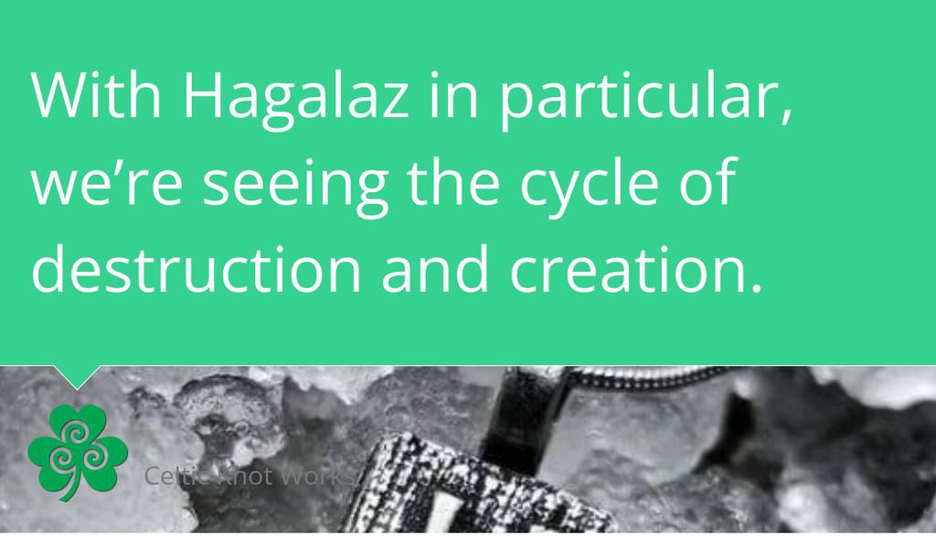 Hagalaz’s destructive forces have beneficial outcomes.

Read the full article: Learn the Viking Runes: Hagalaz
▸ lttr.ai/AP78N

#elderfuthark #hagalaz #hail #VikingRune #CelticInspirationBlog #VikingRunesReference