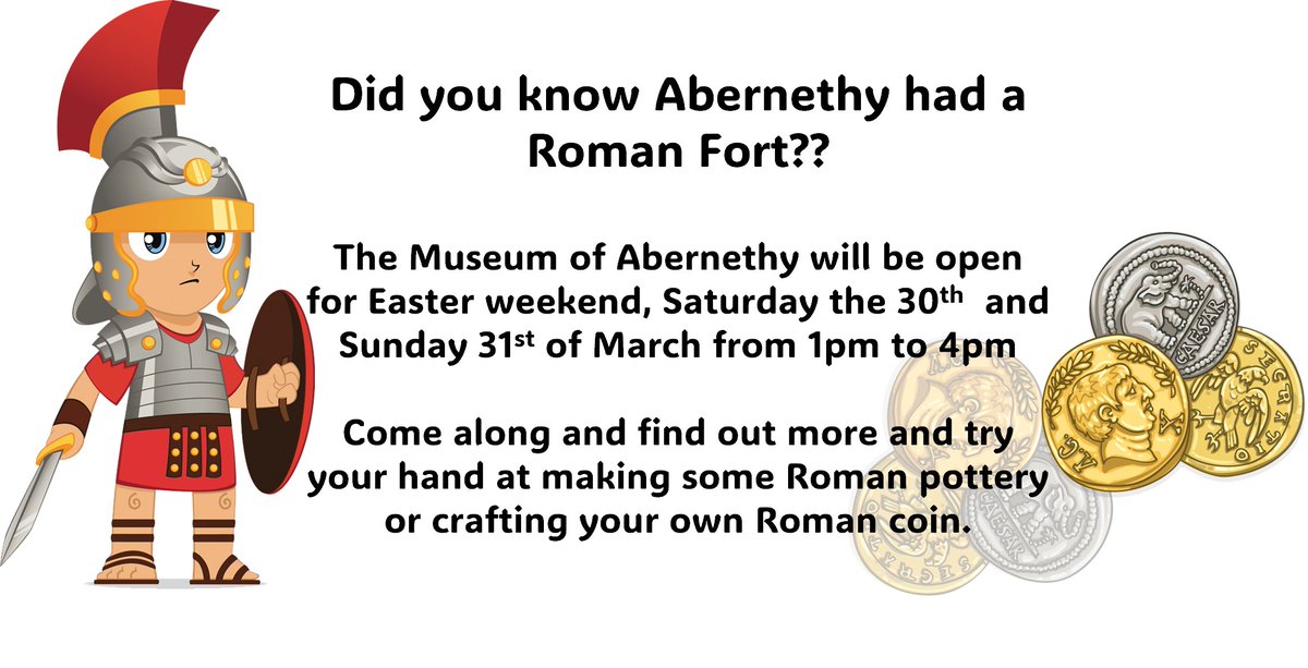 We promised you exciting #Easter2024 news and here it is! This year, we'll be opening for Easter Weekend ahead of our actual opening in May. Bring the kiddos along and have a go at making some Roman coins (1.30-3.30) and have a wee nosey round. There might even be chocolate...