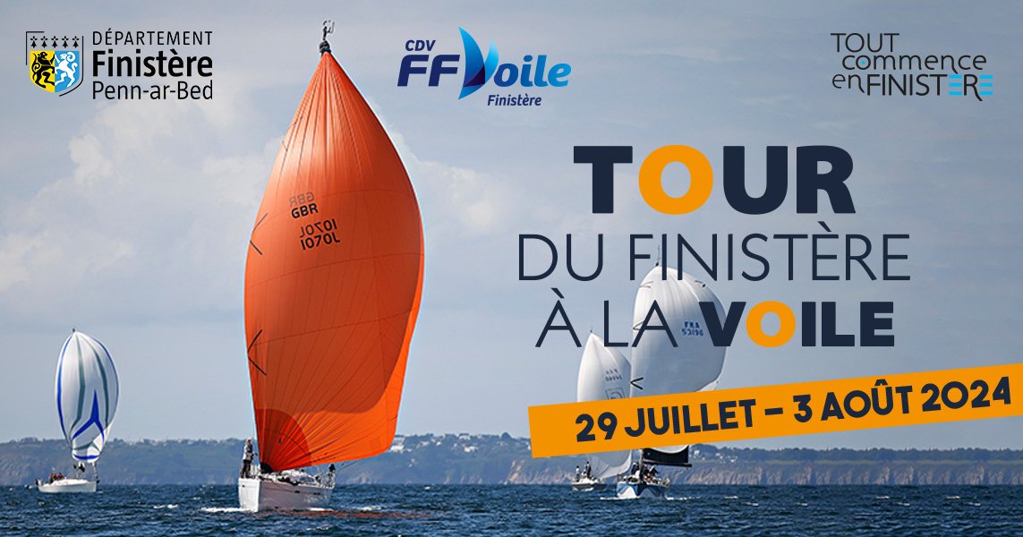 On en parlait dans les infos ce matin avec le président du comité départemental de voile Philippe Hillion
➡️ La 38ème édition du Tour du Finistère à la voile se déroulera du 29 juillet au 3 août. Les inscriptions sont ouvertes. 100 bateaux et plus de 600 marins sont attendus