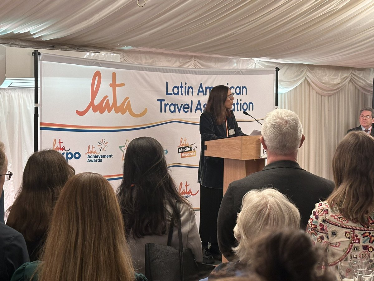 danielmcgibbs's tweet photo. The @latauk Special Recognition award went to curator Cecilia Pardo Grau for promoting @peru as an inspiring destination in a permanent exhibition at the @britishmuseum #arts #lata https://t.co/aKvAdBWpHk