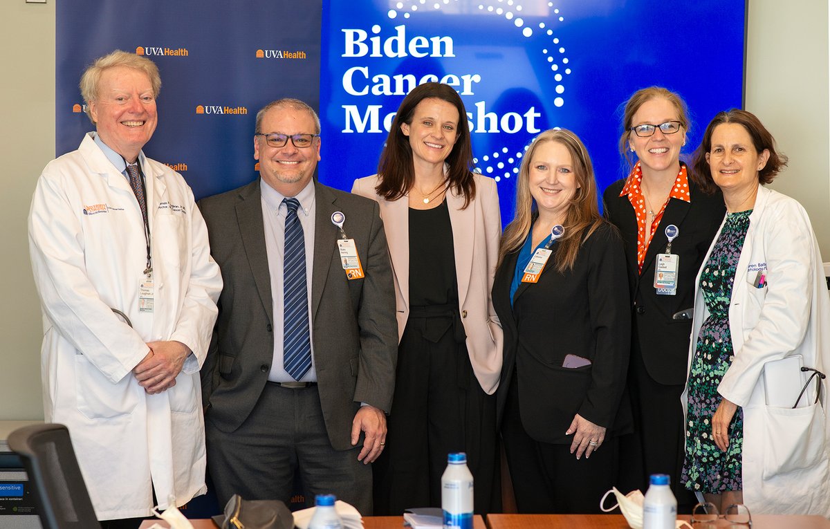 White House leader Danielle Carnival, PhD, visited UVA Cancer Center to uplift Biden Cancer Moonshot announcements that will expand access to cancer navigation services for patients, including at UVA Health. Learn more: bit.ly/3TurrEc @UVACancerCenter #CancerMoonshot