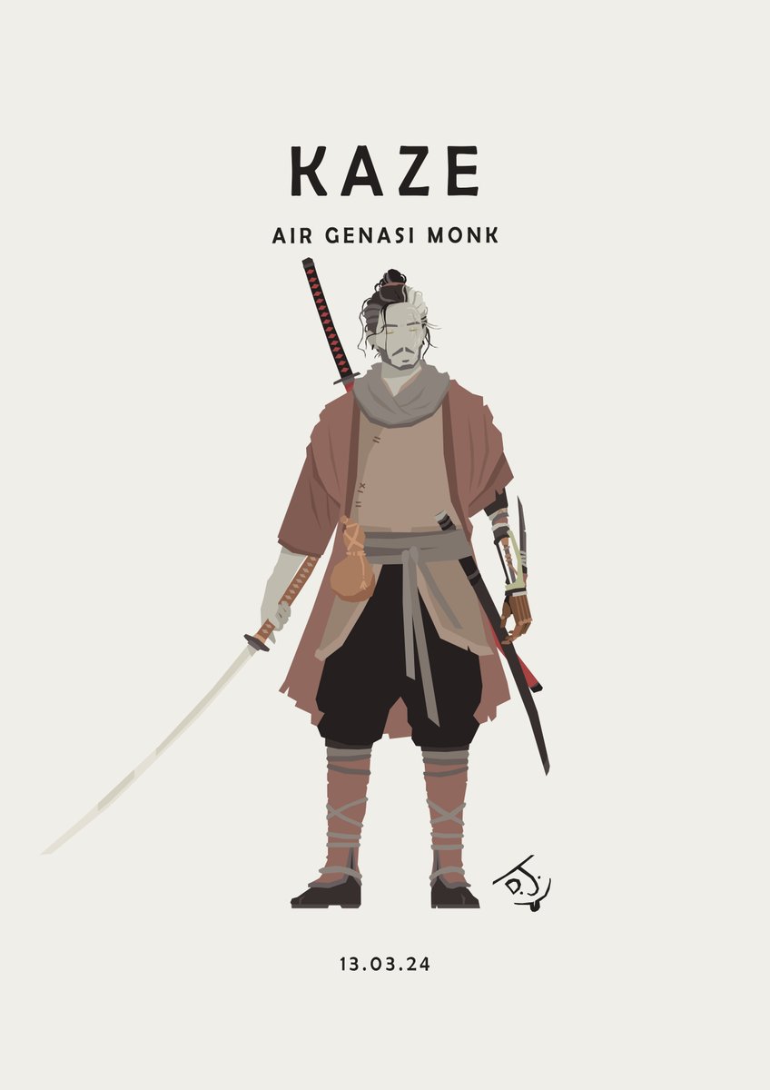 Kaze, an esteemed Air Genasi Samurai of the Sukaimisuto clan in the war-torn Lands of Strife, faced tragedy when a ruthless raid struck, resulting in the decimation of his settlement. #genasi #monk