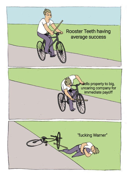 CapnMal262's tweet photo. if you're confused about what's going on with rooster teeth, ive got you https://t.co/F35YJ9cNOX