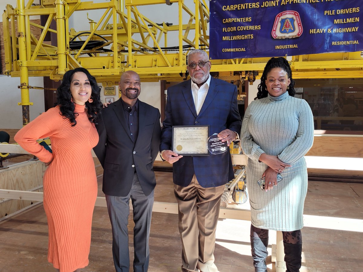 CTE congratulates the A. Philip Randolph Institute's "Breaking the Chains of Poverty" Program for winning the Outstanding Registered Pre-Apprenticeship Award.  DeWitt Walton &amp;  Sierra Parm accepted the award @ the PA  Apprenticeship &amp; Training Office's 1st Annual Award Ceremony.