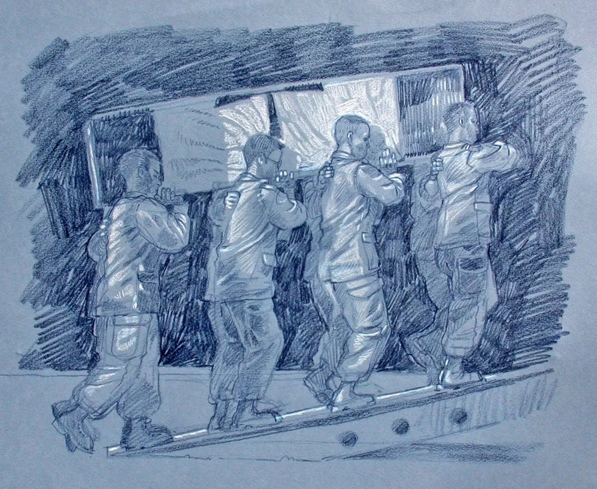 10 years ago, Canada’s mission in Afghanistan ended. I remember the service and sacrifice. Sketch from 2007 ramp ceremony. #LestWeForget @CanadianArmy @CanadaNATO @CDS_Canada_CEMD @CanWarMuseum @CanadaUN @CanadianPM