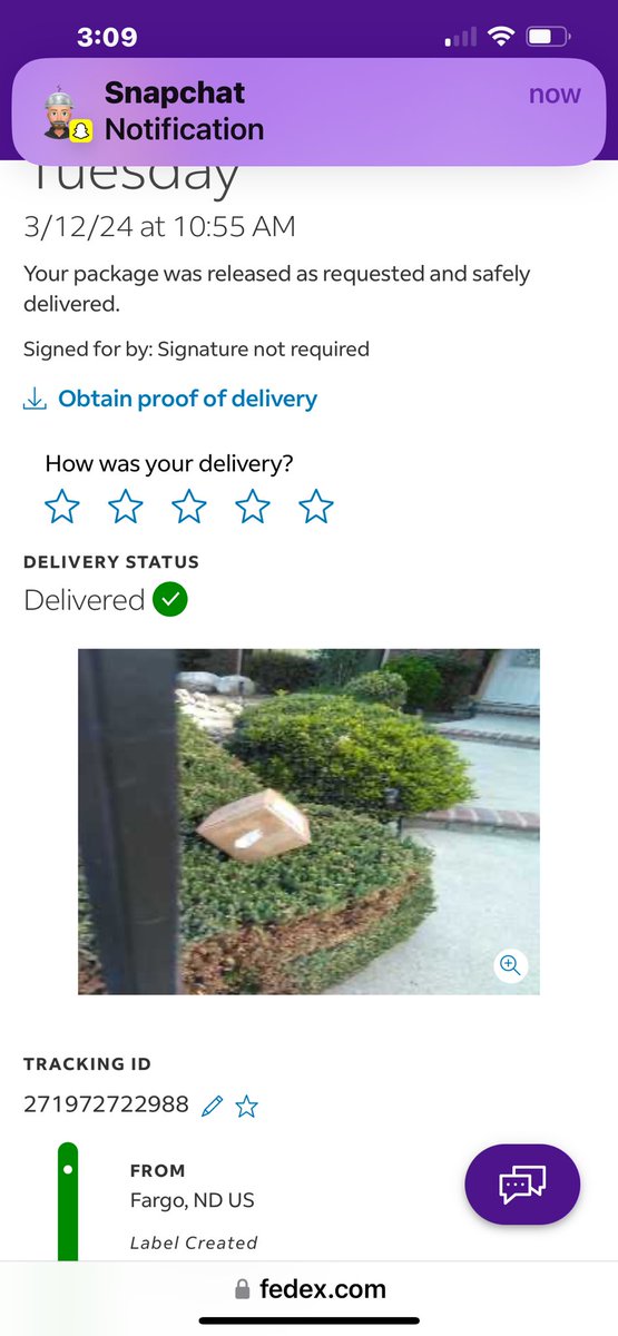 Really <a href="/FedEx/">FedEx</a> this is what $129.00 for next day delivery gets you?! My package thrown in the bushes!