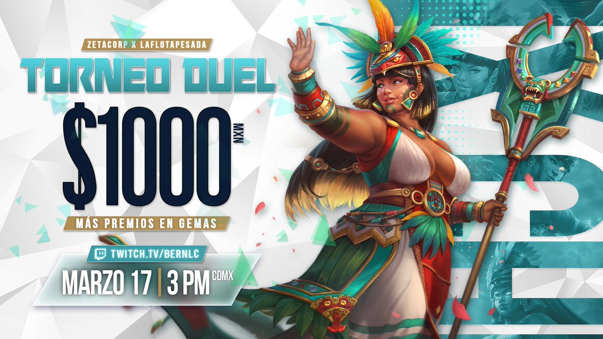 🏆 | TORNEO DUEL RANDOM PICK

Tenemos un nuevo torneo de <a href="/SMITEGame/">SMITE 2</a>, esta vez en colaboración con LaFlotaPesada, en el que se incluye de PREMIO $1000 MXN + GEMAS

Inscríbete GRATIS en Discord:
⚡️ | discord.gg/wTTV5JQUrW

📅 | 17 de marzo - 3pm 🇲🇽 | 4pm 🇵🇪 | 6pm 🇦🇷