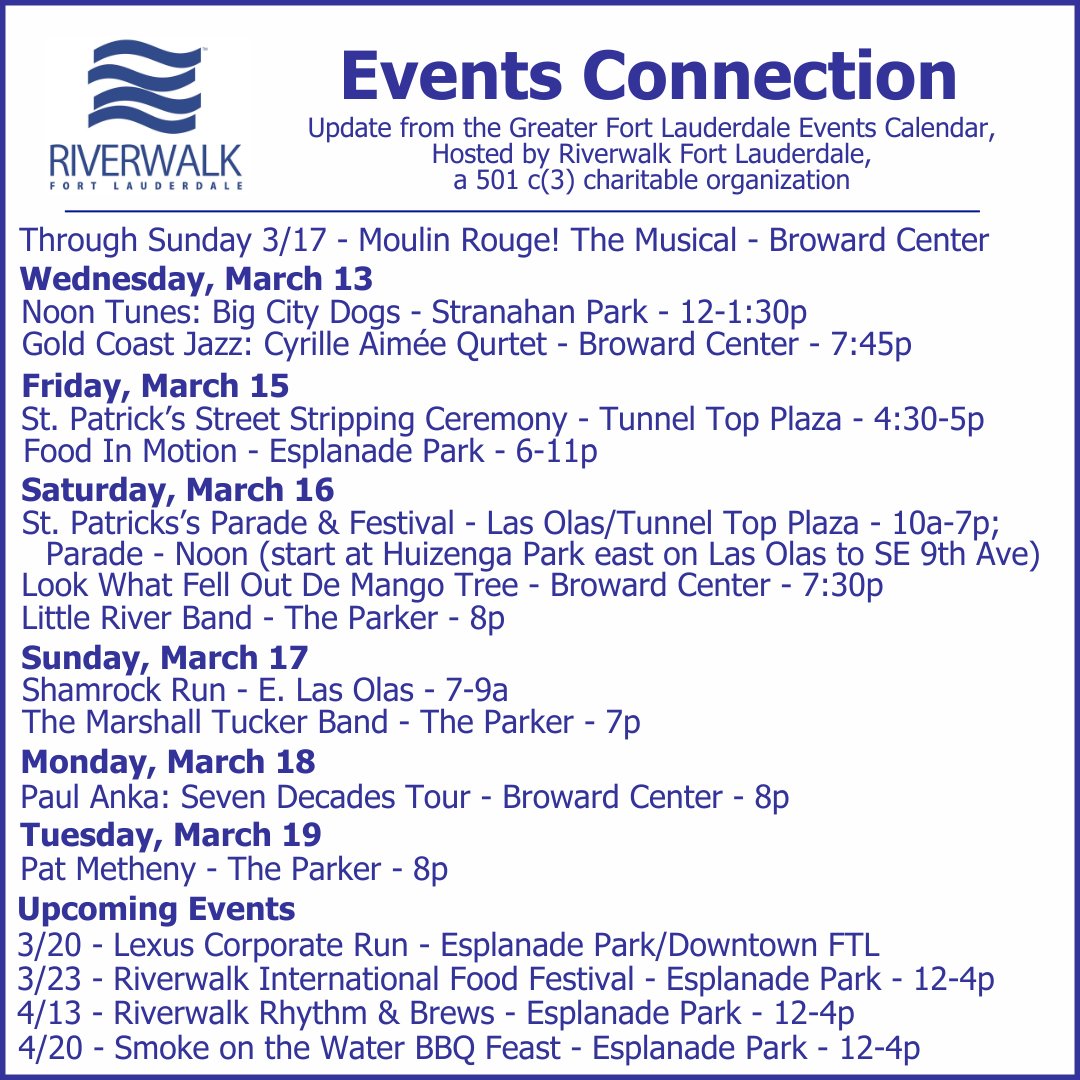 Riverwalk Fort Lauderdale on X: 