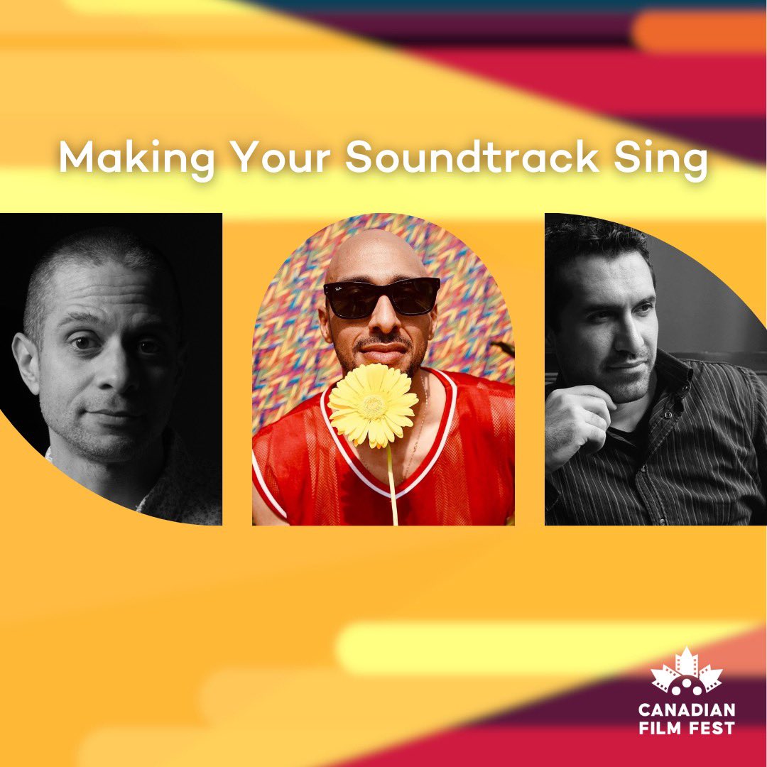 CanFilmFest's tweet photo. 1:15 pm 
Panel: Making Your Soundtrack Sing

2:30 pm
Cheers &amp; Chats: Authentic Narratives, Exploring True Tales on Screen https://t.co/02eglYC5mu