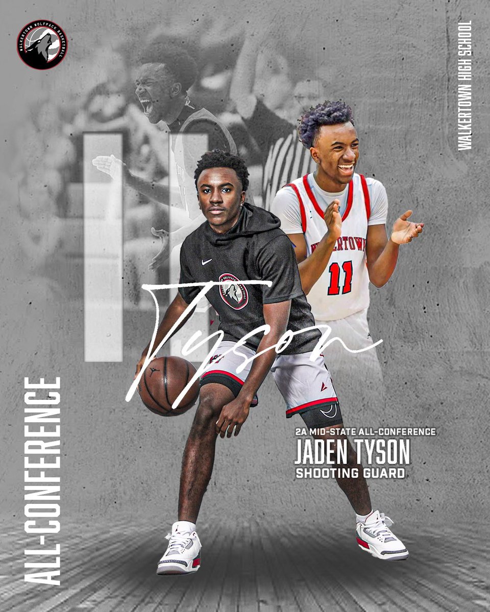 Congrats to @jadentysonn11 for going out with a 💥 and being selected as 2A Midstate All-Conference.