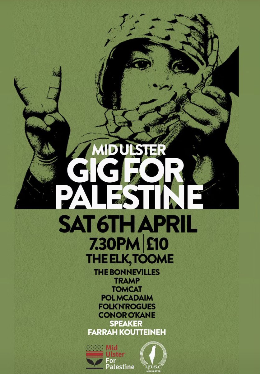 thebonnevilles's tweet photo. Honoured to be playing another gig for Palestine with an amazing lineup of musicians. 

Silence is complicity and we're inspired by the actions of our brothers and sisters like @ConchurWhite and others rejecting @sxsw and their collision with the military industrial complex https://t.co/azPmDzMl1u