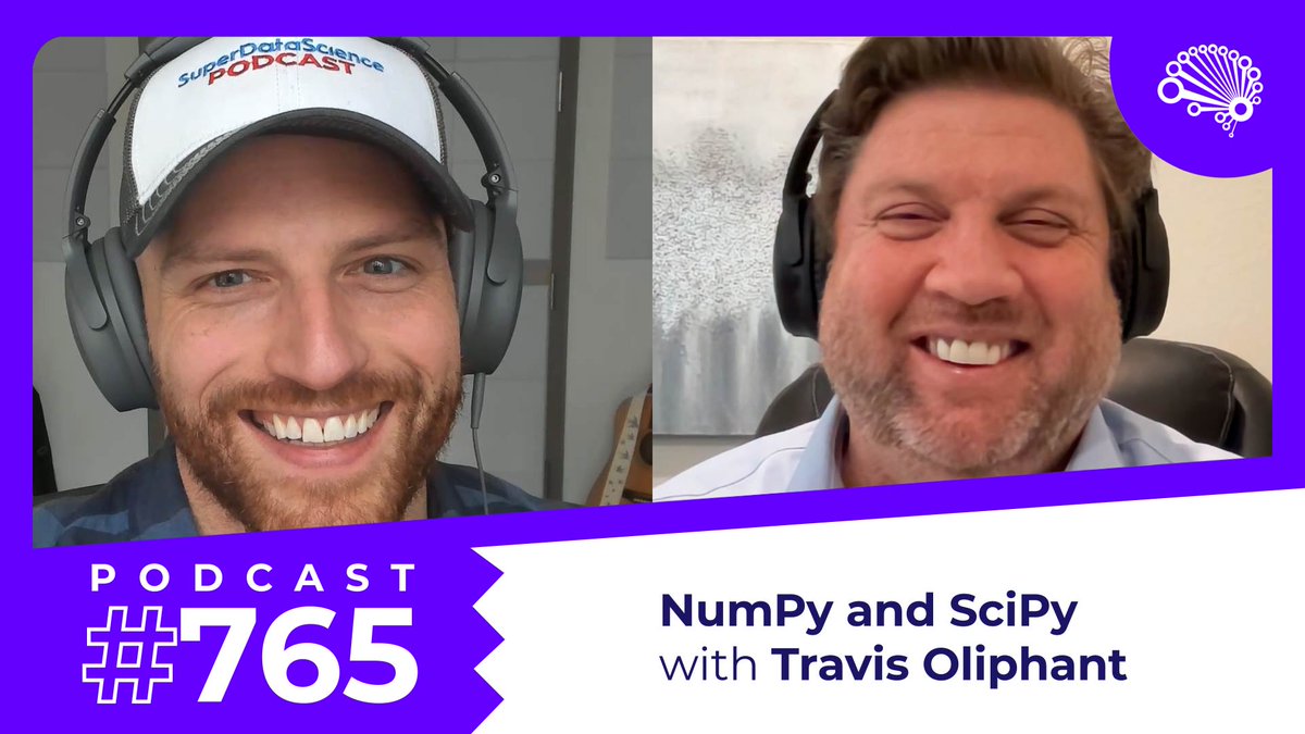 Huge episode today with iconic Dr. @teoliphant, creator of @numpy_team and @SciPy_team, the standard libraries for numeric operations (downloaded 8 million and 3 million times PER DAY, respectively). Hear about the future of open-source, including the impact of GenAI. Watch…